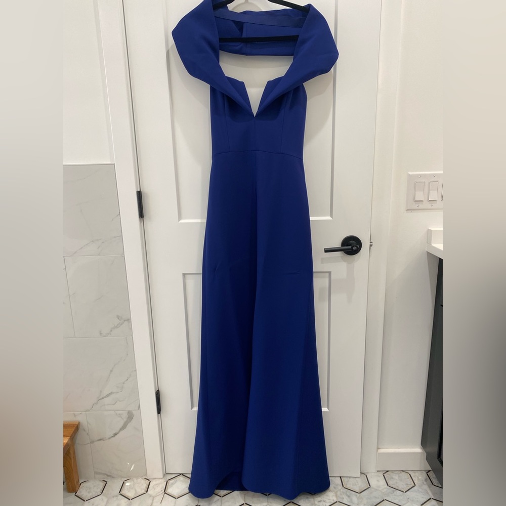 BCBG Maxazria blue gown